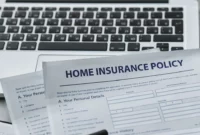 Home Insurance Policy on a Laptop