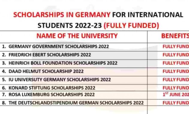 Germany Scholarships