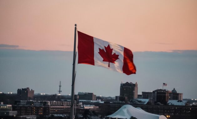 waving Canada flag