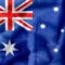 Textile Australian flag with crumples