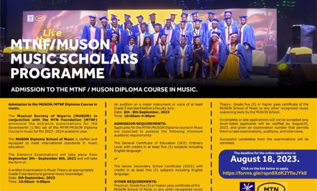 MTNF/MUSON Diploma In Music Scholarship